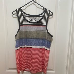 Classic men’s multi colored tank top. Size medium